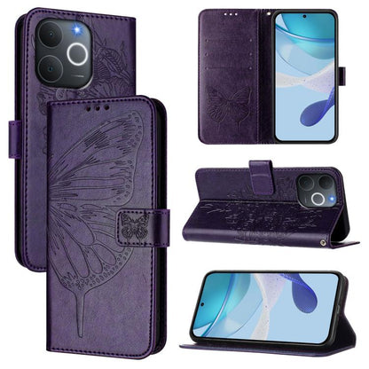 Embossed Butterfly Leather Phone Case, For Realme 16 Pro+ 5G Global, For Realme 16 Pro 5G Global, For Realme Note 70 4G / 70T 4G