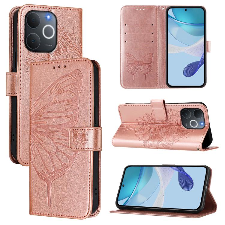 Embossed Butterfly Leather Phone Case, For Realme 16 Pro+ 5G Global, For Realme 16 Pro 5G Global, For Realme Note 70 4G / 70T 4G