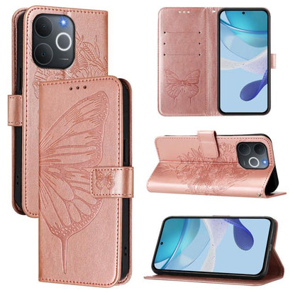Embossed Butterfly Leather Phone Case, For Realme 16 Pro+ 5G Global, For Realme 16 Pro 5G Global, For Realme Note 70 4G / 70T 4G