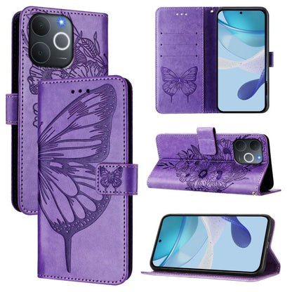 Embossed Butterfly Leather Phone Case, For Realme 16 Pro+ 5G Global, For Realme 16 Pro 5G Global, For Realme Note 70 4G / 70T 4G