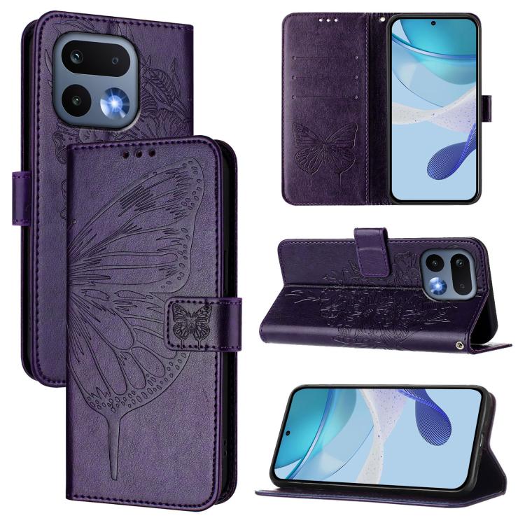 Embossed Butterfly Leather Phone Case, For Realme 16 Pro+ 5G Global, For Realme 16 Pro 5G Global, For Realme Note 70 4G / 70T 4G