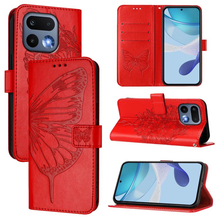 Embossed Butterfly Leather Phone Case, For Realme 16 Pro+ 5G Global, For Realme 16 Pro 5G Global, For Realme Note 70 4G / 70T 4G