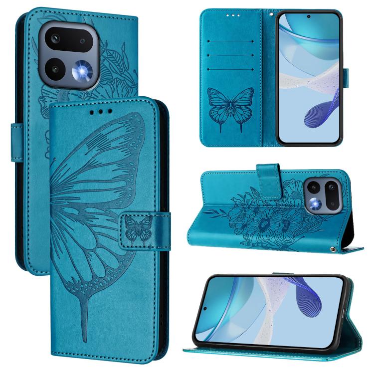 Embossed Butterfly Leather Phone Case, For Realme 16 Pro+ 5G Global, For Realme 16 Pro 5G Global, For Realme Note 70 4G / 70T 4G