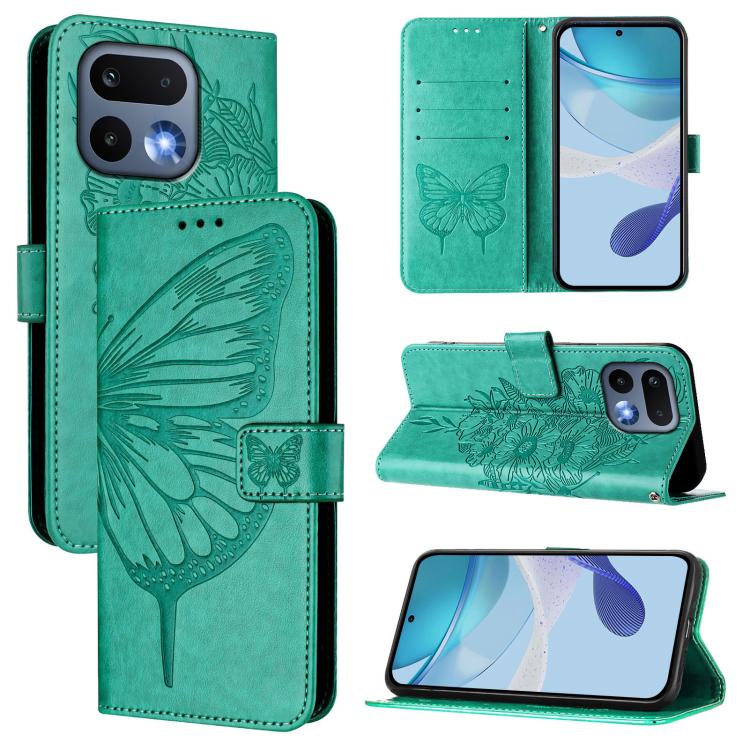 Embossed Butterfly Leather Phone Case, For Realme 16 Pro+ 5G Global, For Realme 16 Pro 5G Global, For Realme Note 70 4G / 70T 4G