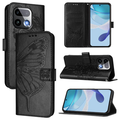 Embossed Butterfly Leather Phone Case, For Realme 16 Pro+ 5G Global, For Realme 16 Pro 5G Global, For Realme Note 70 4G / 70T 4G