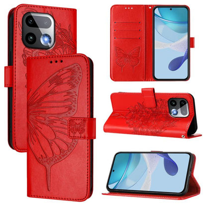 Embossed Butterfly Leather Phone Case, For Realme 16 Pro+ 5G Global, For Realme 16 Pro 5G Global, For Realme Note 70 4G / 70T 4G