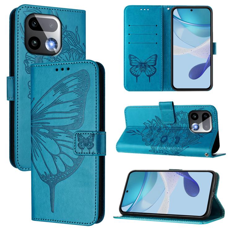 Embossed Butterfly Leather Phone Case, For Realme 16 Pro+ 5G Global, For Realme 16 Pro 5G Global, For Realme Note 70 4G / 70T 4G