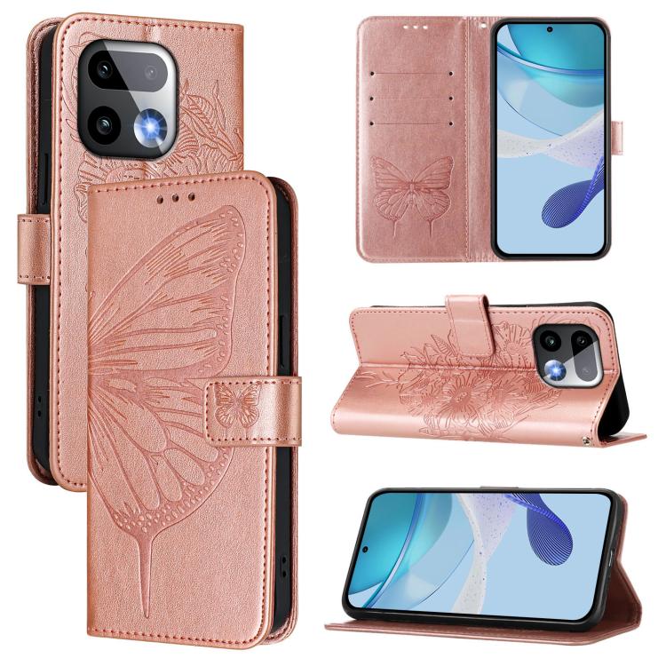 Embossed Butterfly Leather Phone Case, For Realme 16 Pro+ 5G Global, For Realme 16 Pro 5G Global, For Realme Note 70 4G / 70T 4G
