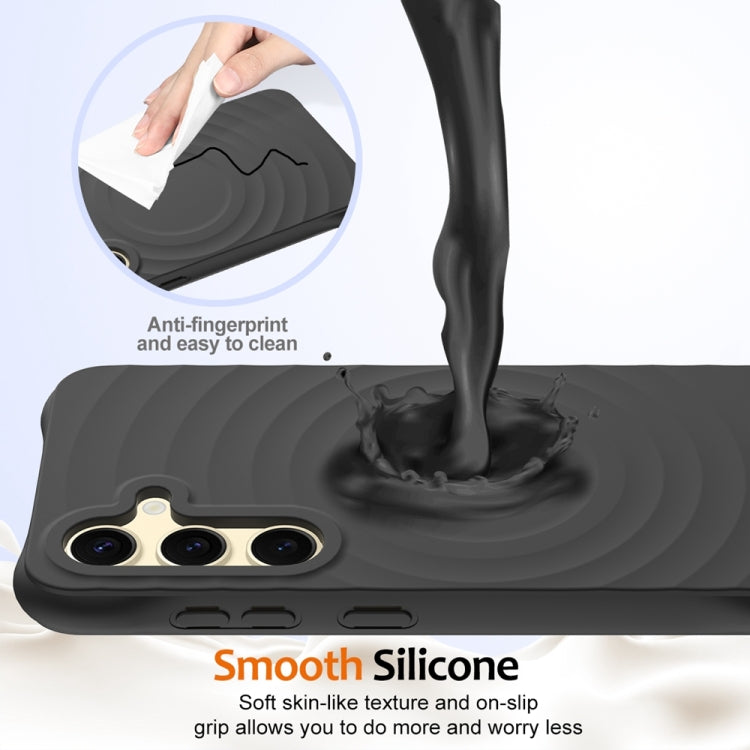 Wave Texture MagSafe Magnetic Liquid Silicone Phone Case, For Samsung Galaxy S24+ 5G, For Samsung Galaxy S24 5G, For Samsung Galaxy S23 FE 5G, For Samsung Galaxy S23 Ultra 5G