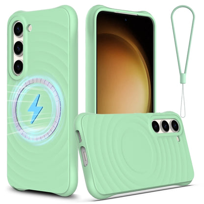 Wave Texture MagSafe Magnetic Liquid Silicone Phone Case, For Samsung Galaxy S23+ 5G, For Samsung Galaxy S23 5G