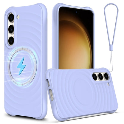 Wave Texture MagSafe Magnetic Liquid Silicone Phone Case, For Samsung Galaxy S23+ 5G, For Samsung Galaxy S23 5G