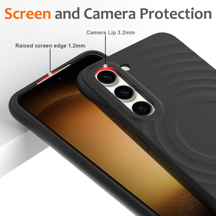 Wave Texture MagSafe Magnetic Liquid Silicone Phone Case, For Samsung Galaxy S23+ 5G, For Samsung Galaxy S23 5G