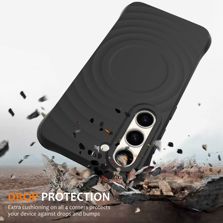 Wave Texture MagSafe Magnetic Liquid Silicone Phone Case, For Samsung Galaxy S23+ 5G, For Samsung Galaxy S23 5G