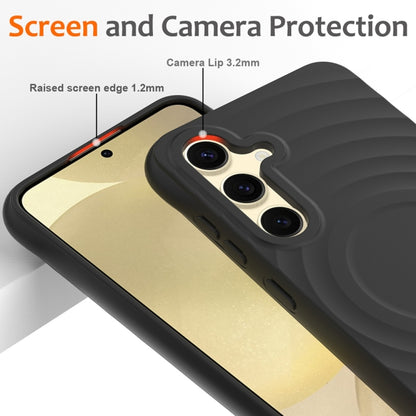 Wave Texture MagSafe Magnetic Liquid Silicone Phone Case, For Samsung Galaxy S25+ 5G, For Samsung Galaxy S25 Ultra 5G, For Samsung Galaxy S24 FE 5G, For Samsung Galaxy S24 Ultra 5G