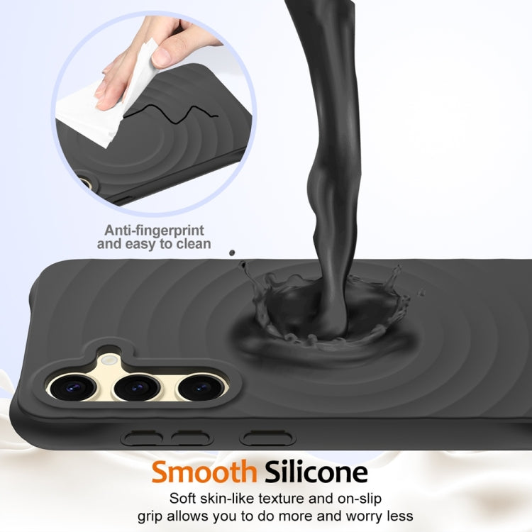 Wave Texture MagSafe Magnetic Liquid Silicone Phone Case, For Samsung Galaxy S25+ 5G, For Samsung Galaxy S25 Ultra 5G, For Samsung Galaxy S24 FE 5G, For Samsung Galaxy S24 Ultra 5G
