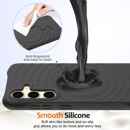 Wave Texture MagSafe Magnetic Liquid Silicone Phone Case, For Samsung Galaxy S26+ 5G, For Samsung Galaxy S26 Ultra 5G, For Samsung Galaxy S26 5G, For Samsung Galaxy S25 5G