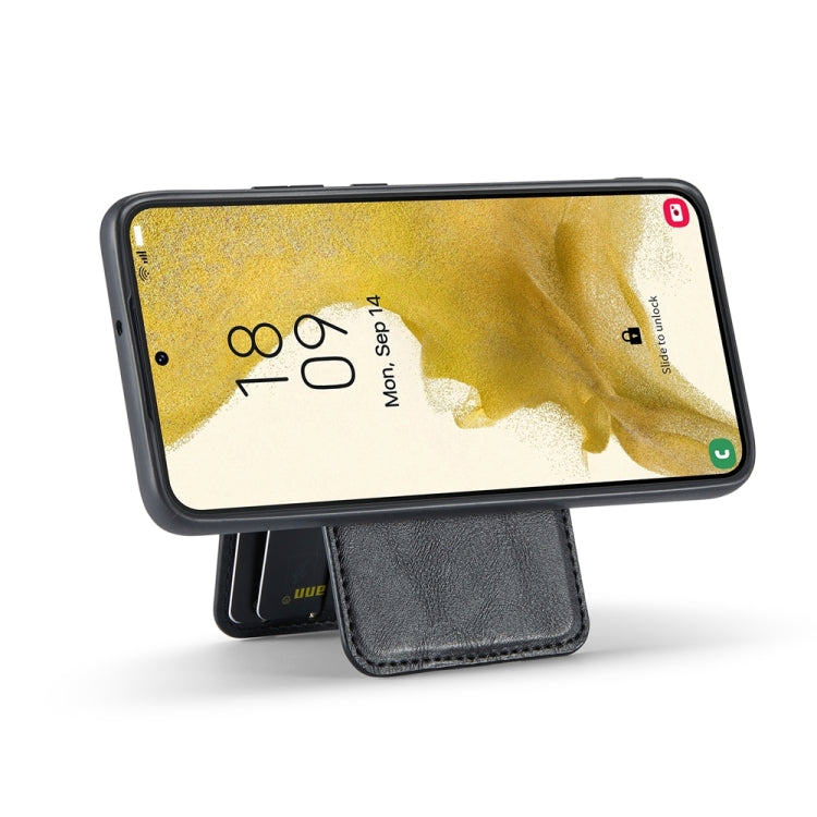 Fierre Shann Cowhide Vertical Flip Magnetic Card Holder Phone Case, For Samsung Galaxy S22+ 5G, For Samsung Galaxy S22 5G