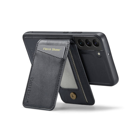 Fierre Shann Cowhide Vertical Flip Magnetic Card Holder Phone Case, For Samsung Galaxy S22+ 5G, For Samsung Galaxy S22 5G