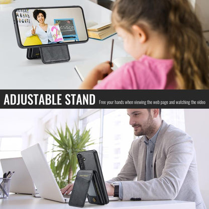 Fierre Shann Cowhide Vertical Flip Magnetic Card Holder Phone Case, For Samsung Galaxy S26+ 5G, For Samsung Galaxy S26 Ultra 5G, For Samsung Galaxy S26 5G, For Samsung Galaxy S25 5G