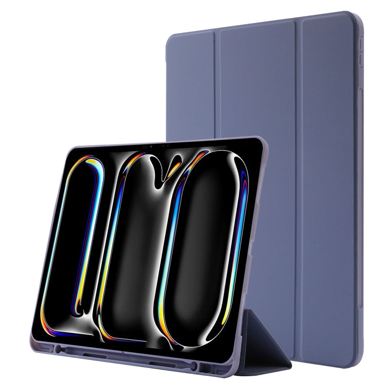 Skin Feel Tri-fold Leather Tablet Case with Pen Slot, For iPad Pro 13 2025 / 2024, For iPad Pro 11 2025 / 2024