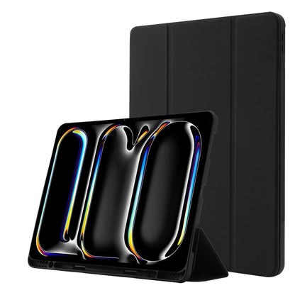 Skin Feel Tri-fold Leather Tablet Case with Pen Slot, For iPad Pro 13 2025 / 2024, For iPad Pro 11 2025 / 2024