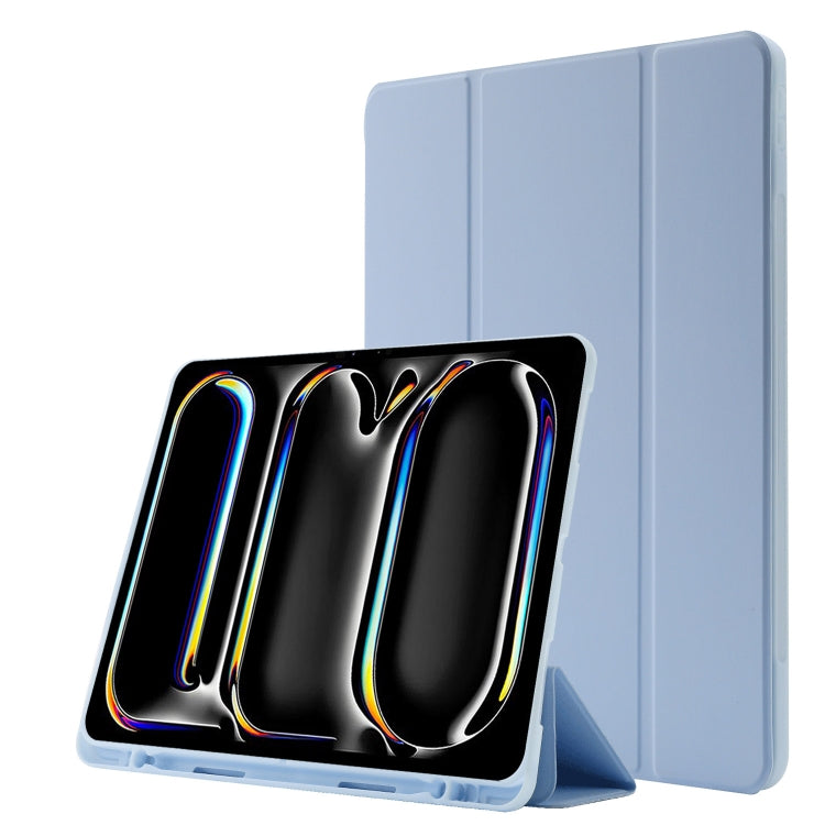 Skin Feel Tri-fold Leather Tablet Case with Pen Slot, For iPad Pro 13 2025 / 2024, For iPad Pro 11 2025 / 2024