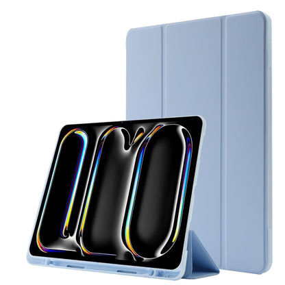 Skin Feel Tri-fold Leather Tablet Case with Pen Slot, For iPad Pro 13 2025 / 2024, For iPad Pro 11 2025 / 2024