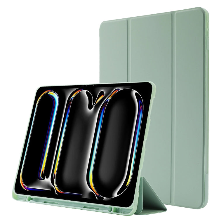 Skin Feel Tri-fold Leather Tablet Case with Pen Slot, For iPad Pro 13 2025 / 2024, For iPad Pro 11 2025 / 2024