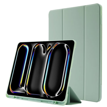 Skin Feel Tri-fold Leather Tablet Case with Pen Slot, For iPad Pro 13 2025 / 2024, For iPad Pro 11 2025 / 2024