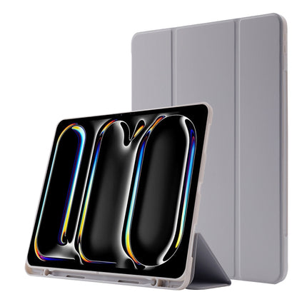 Skin Feel Tri-fold Leather Tablet Case with Pen Slot, For iPad Pro 13 2025 / 2024, For iPad Pro 11 2025 / 2024