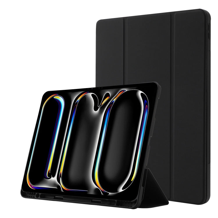 Skin Feel Tri-fold Leather Tablet Case with Pen Slot, For iPad Pro 13 2025 / 2024, For iPad Pro 11 2025 / 2024