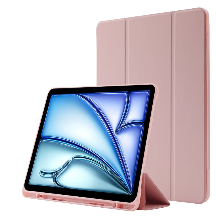 Skin Feel Tri-fold Leather Tablet Case with Pen Slot, For iPad Air 11 2025 / 2024, For iPad Air 13 2025 / 2024