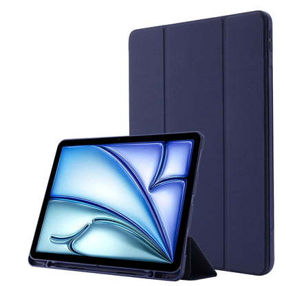 Skin Feel Tri-fold Leather Tablet Case with Pen Slot, For iPad Air 11 2025 / 2024, For iPad Air 13 2025 / 2024