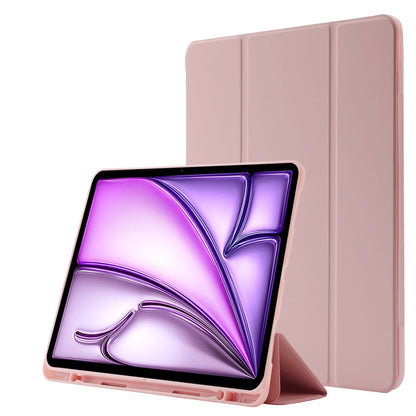 Skin Feel Tri-fold Leather Tablet Case with Pen Slot, For iPad Air 11 2025 / 2024, For iPad Air 13 2025 / 2024