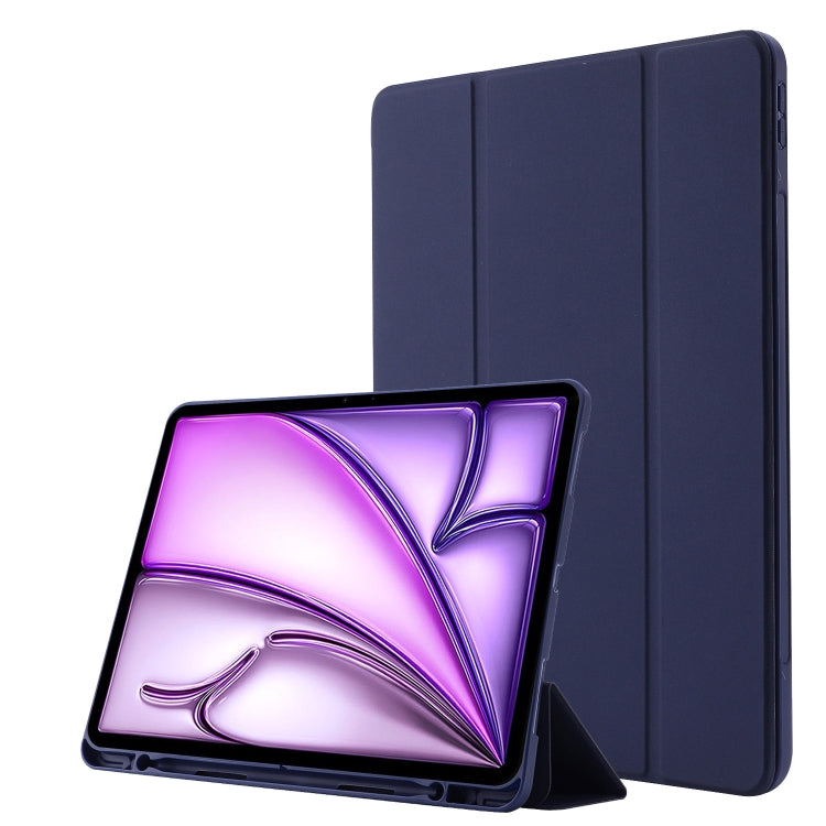 Skin Feel Tri-fold Leather Tablet Case with Pen Slot, For iPad Air 11 2025 / 2024, For iPad Air 13 2025 / 2024