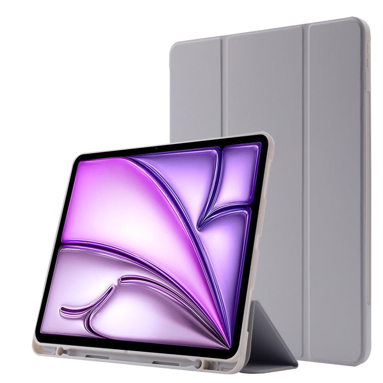 Skin Feel Tri-fold Leather Tablet Case with Pen Slot, For iPad Air 11 2025 / 2024, For iPad Air 13 2025 / 2024