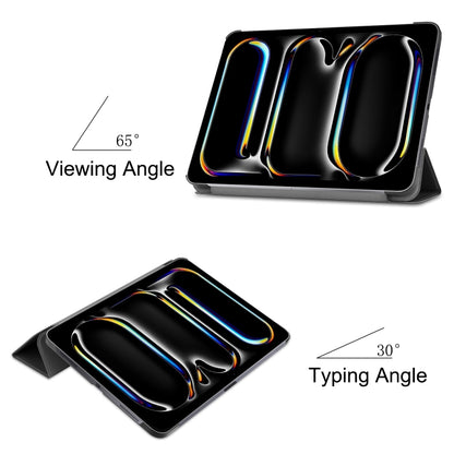 Custer Pure Color 3-Fold Holder Smart Leather Tablet Case, For iPad Pro 13 2025 / 2024, For iPad Air 13 2025 / 2024