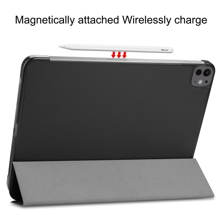 Custer Pure Color 3-Fold Holder Smart Leather Tablet Case, For iPad Pro 13 2025 / 2024, For iPad Air 13 2025 / 2024