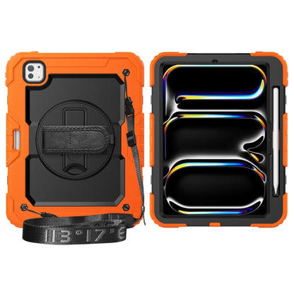 Lucky Wheel Grip Silicone Hybrid PC Tablet Case with Shoulder Strap, For iPad Pro 11 2025 / 2024