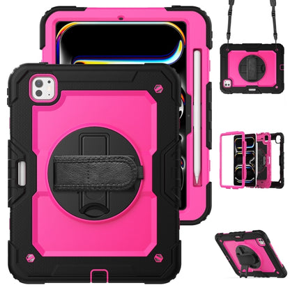 Lucky Wheel Grip Silicone Hybrid PC Tablet Case with Shoulder Strap, For iPad Pro 11 2025 / 2024