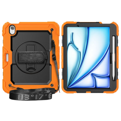 Lucky Wheel Grip Silicone Hybrid PC Tablet Case with Shoulder Strap, For iPad Air 11 2026 / 2025 / 2024