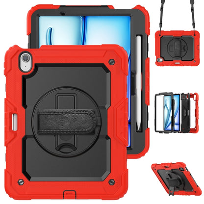 Lucky Wheel Grip Silicone Hybrid PC Tablet Case with Shoulder Strap, For iPad Air 11 2026 / 2025 / 2024
