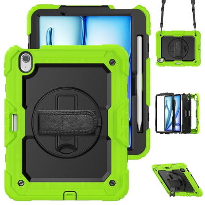 Lucky Wheel Grip Silicone Hybrid PC Tablet Case with Shoulder Strap, For iPad Air 11 2026 / 2025 / 2024