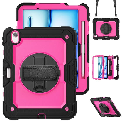 Lucky Wheel Grip Silicone Hybrid PC Tablet Case with Shoulder Strap, For iPad Air 11 2026 / 2025 / 2024