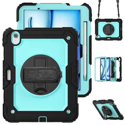 Lucky Wheel Grip Silicone Hybrid PC Tablet Case with Shoulder Strap, For iPad Air 11 2026 / 2025 / 2024