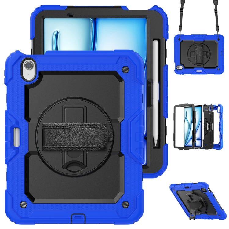 Lucky Wheel Grip Silicone Hybrid PC Tablet Case with Shoulder Strap, For iPad Air 11 2026 / 2025 / 2024