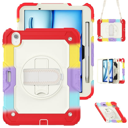 Lucky Wheel Grip Silicone Hybrid PC Tablet Case with Shoulder Strap, For iPad Air 11 2026 / 2025 / 2024
