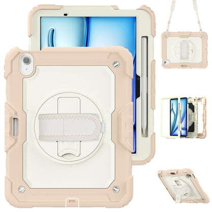 Lucky Wheel Grip Silicone Hybrid PC Tablet Case with Shoulder Strap, For iPad Air 11 2026 / 2025 / 2024