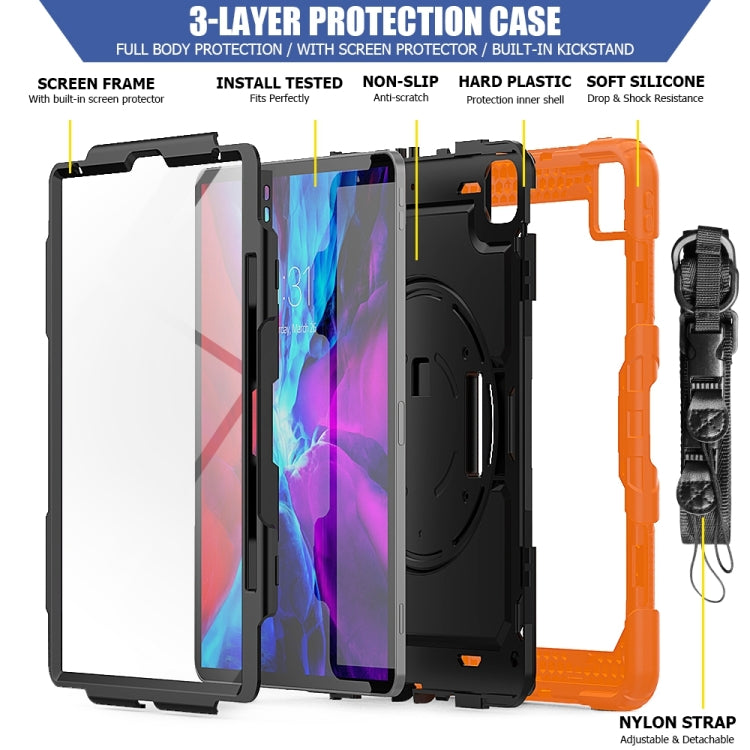 Lucky Wheel Grip Silicone Hybrid PC Tablet Case with Shoulder Strap, For iPad Pro 13 2025 / 2024