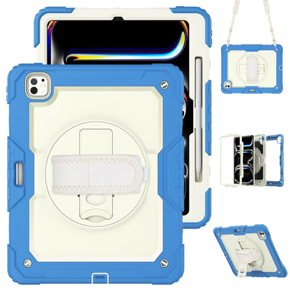 Lucky Wheel Grip Silicone Hybrid PC Tablet Case with Shoulder Strap, For iPad Pro 13 2025 / 2024
